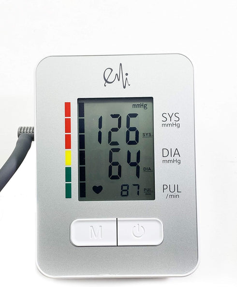 EMI Fully Automatic Digital Blood Pressure Monitor with Adult Sized Cuff, Large LCD and Memory Functions