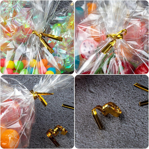 Zcintert Clear Cello ???????????????????? ?????????? ????????, 100 Pcs - 8" x 11" Plastic Gift Bags for Party Favors