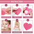 Nuenen 60 Pieces Facial Sponges with Container - Heart Shape Compressed Face Sponges for Washing Face Cleaning