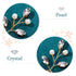 Syhood 6 Pieces Pearl Crystal Bridal Hair Pins, Rhinestone Flower Wedding Hair Accessories for Women Hairstyles (Gold)