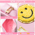 LieToi Pink Preppy Patch Small Toiletry Bag - Portable Waterproof Makeup Cosmetic Bag for Daily Use Travel Organizer