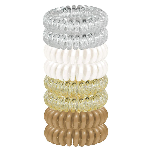 Kitsch Spiral Hair Ties for Women, No Crease Hair Tie, 8 pcs in Blonde