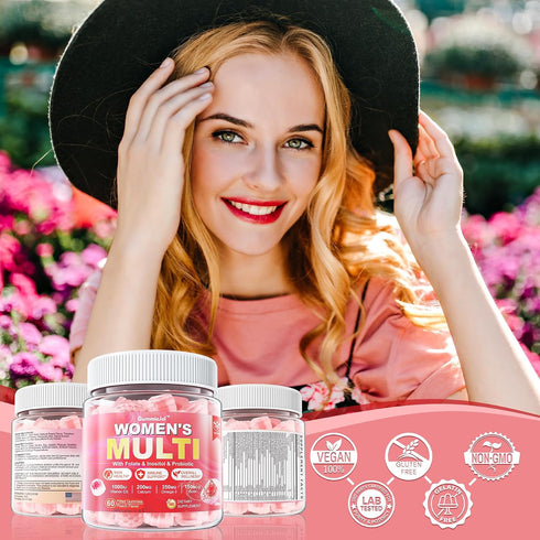 Gummies Gummies Omega-3, Immunity, 60 Sugar-Free Women's Multivitamin - Women Methylated Multivitamin Filled