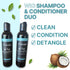 Wig Shampoo & Conditioner Set Cleaner Detangler for Synthetic and Natural Wigs - Natural Ingredients - Coconut Scent