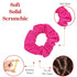 Set of 2 Solid Scrunchies in Hot Pink
