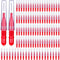 BBTO 100 Pcs Braces Dental Brush Flosser for Cleaner Interdental Brush Toothpick Dental Cleaning Tool