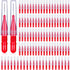 BBTO 100 Pcs Braces Dental Brush Flosser for Cleaner Interdental Brush Toothpick Dental Cleaning Tool