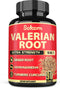 Valerian Root Capsules - 9 Natural Herbs including Ashwagandha, Turmeric, Ginger, Ceylon Cinnamon (90 Caps)