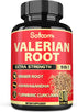 Valerian Root Capsules - 9 Natural Herbs including Ashwagandha, Turmeric, Ginger, Ceylon Cinnamon (90 Caps)