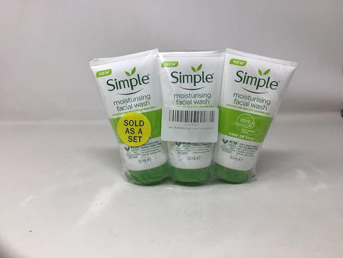 Simple Moisturizing Facial Wash, 5 Ounce (Pack of 3)