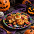 ZULYSTO 100 Pack (507" 509")-Disposable Set Day of the Dead Party Supplies Paper Plates + Plates for Halloween Party