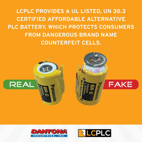 LCPLC -707 B9670MC, A6BAT-MRBAT, 3.6V, 2100mAh Replacement Battery - Mitsubishi MR-JBAT - Non-Rechargeable Lithium PLC