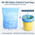 YoYoRain-(55-60) Bag-22Mic 38" 58",Perfect Kitchen(50Bags). Gallon Colorful Trash Bag Large Garbage x