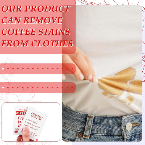 200 Pcs Stain Remover Wipes, Individual Wrapped Mini Wipes for Clothes Fabric Laundry Stain Carpet Messy Eater