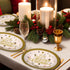Suttmin 50 10'' 12'' Pcs Merry Christmas Oval Paper Plates Happy Holiday Disposable Paper Plates x Dinner Gold