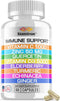 8 in 1 Immune Support with Quercetin, Zinc 50mg, Vitamin C 1000mg, Vitamin D3 5000 IU & Elderberry for Adults