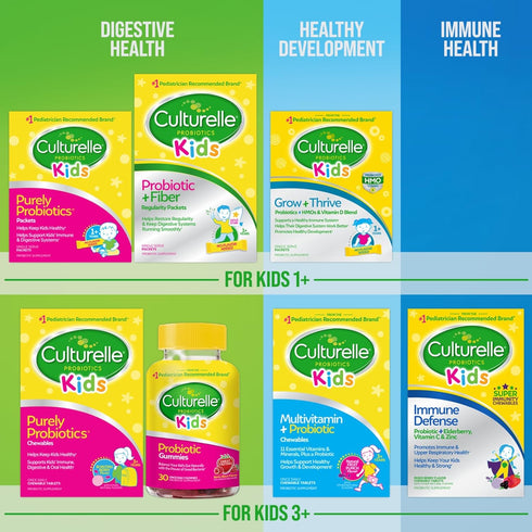 Culturelle Kids Probiotic + Fiber Packets - 24 Count - Digestive Health & Immune Support