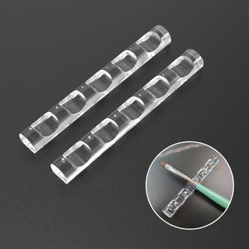 2 Pcs Acrylic Nail Art Painting Pen Holder, Brush Stand for Nail Gel Polish, Manicure Tool
