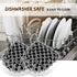 2pack Cast Iron Scrubber | 316 Chainmail Scrubber for Cast Iron Pan, Silicone Insert Cleaner