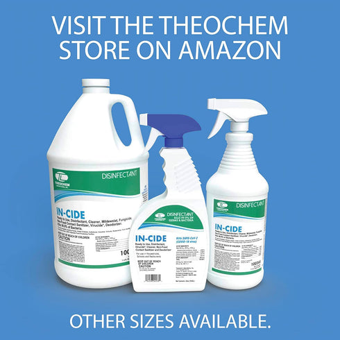 Laboratories in-Cide Multi Surface Fresh Disinfectant Cleaner, 2 Pack, 1 Quart Each