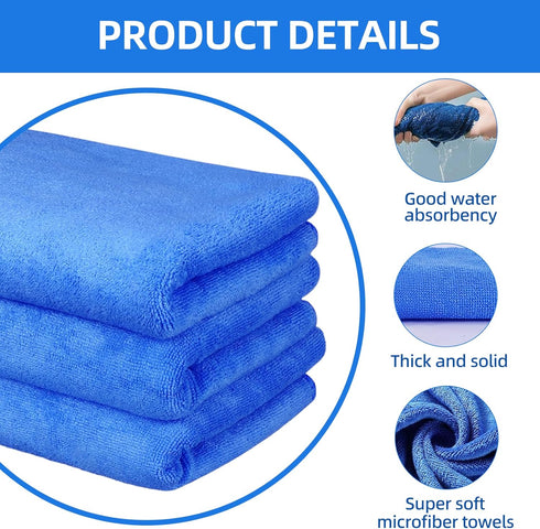 IIDEA 6 Pack 30" 20",XL Microfiber Cleaning Cloths Extra Large x Rags Washable Reusable Streak Free Lint Free Towels