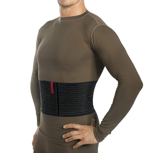 ORTONYX 6.25" Abdominal Binder for Men and Women, Postpartum Post-operative Support Belt, Black S/M