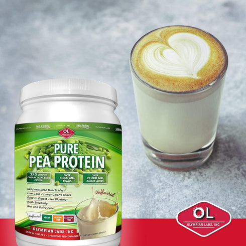 Olympian Labs Pea Protein Shake, Chocolate, Small, 18.8 Ounce