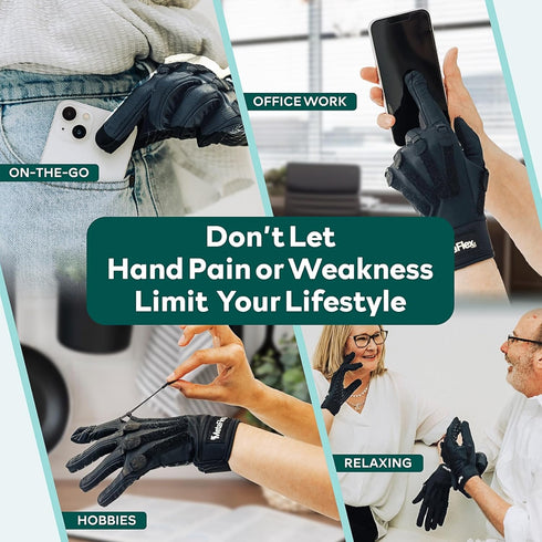MetaFlex Arthritis Pain Relief Gloves, Therapeutic Compression Glove & Wearable Grip Strengthener for Swelling Relief