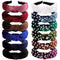 VELSCRUN Pearl Headband, Black White Pink Red Knotted Headbands for Women, Beaded Non Slip Wide Top Knot Hair