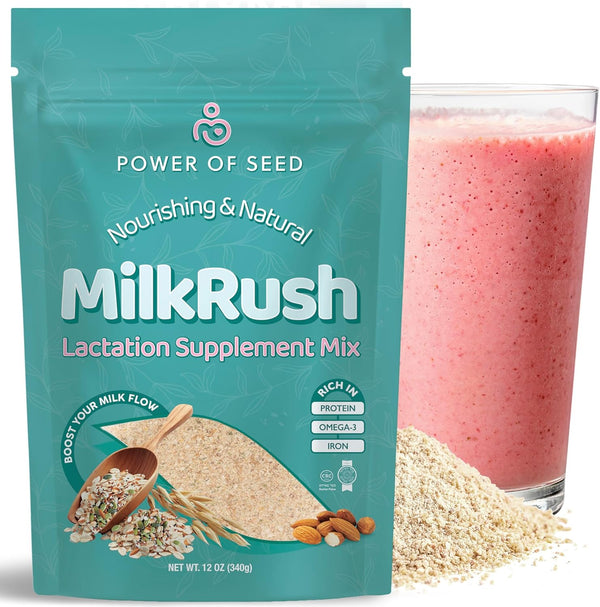 Proseed Power Of Seed Milkrush Lactation Support for Breastfeeding-Oats Seeds & Almond Lactation Drink Mix -