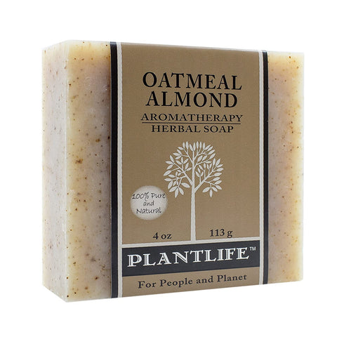 Plantlife Oatmeal Almond 3-Pack Bar Soap - Moisturizing and Soothing Handcrafted Soap - 4oz Bar