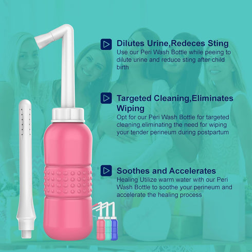 Peri Bottle for Postpartum Care Upside Down Bottle for Perineal Cleansing and Recovery Postpartum Essential Vaginal