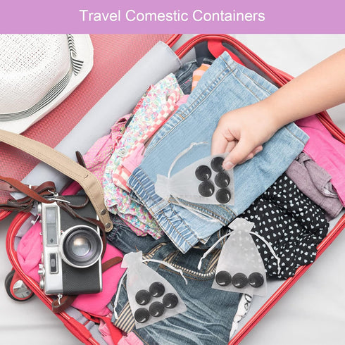 SumDirect 5 Gram Cosmetic Containers - 100Pcs Sample Jars with Lids, Small Plastic Makeup Containers