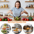 Leooomap 32-Piece Pack Set, 16 16 9.8-Inch of Large Plastic Spoons and Forks Spoons & Forks, Durable PP Cutlery
