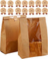 PAVNSO 30 Pcs Bread Bags, Large Paper Toast Bags with Window, Sourdough Bread