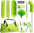 Dusters for Cleaning, 81 inch Extension Pole for High Ceiling Fan, Window, Sofa, Cobweb Duster Kit with 11 PCS