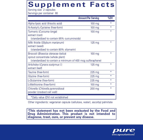 Pure Encapsulations Liver-G.I. Detox - Liver Cleanser & GI Detox* with Curcumin Extract & Alpha Lipoic Acid - 60