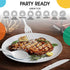 150 Pack White Plastic Cutlery Set, Heavy Duty Disposable Plastic Utensil Sets for Party Supplies
