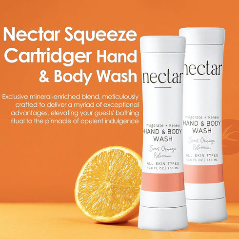 Nectar Squeeze Cartridge Hand Soap and Body Wash in a Squeeze Bottle - Liquid Bath Soap