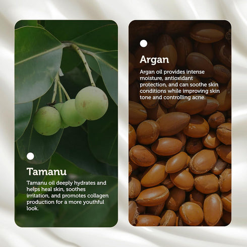 Tamanu and Argan Nourishing Body Cream, Deep Hydrating Moisturizer for Dry Skin, Vegan, 8.45 oz