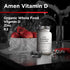 Amen Vitamin D, K2 & Zinc, 5000 IU Cholecalciferol D3 - Organic Whole Food Blend with Apple, Blueberry, Cranberry,