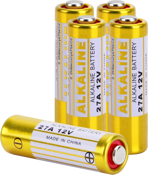kunying A27 27A 12V Alkaline Battery (5-Pack) - 27A Long-Lasting for Garage Door