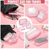 Weewooday 4 Pcs Mesh Makeup Bag, Mini Portable Travel Toiletry Pouch for Daily Accessories (Pink)