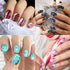 Maitys 168 Pcs 12 Sheets Full Wrap Nail Stickers Polish Strips Gradient Glitter Self Adhesive Gel Nail Strips