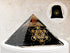 Large Orgone Pyramid of Shungite Stones, Metatron Cube Orgonite Pyramid for Positive Energy