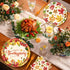 Temicle 96 Set 24 Pieces Fall Leaves Thanksgiving Tableware Autumn-Themed Disposable Party Supplies with Paper Plates
