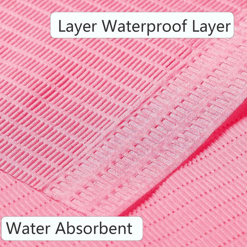 Nail Art Table Mats Disposable, 50PCS Pink Waterproof 3 Ply Nail Art Paper 13" X 17" for Decoration