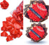 LatinaFlorista Satin Ribbon Petals 500 Pcs Half Finished Floral Accessories Easy to Assemble