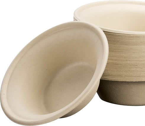 Durable Biodegradable Leak-Proof 11.5 oz Disposable Bowls 25 Pk. Sturdy Plant-Based Gluten-Free Compostable Container