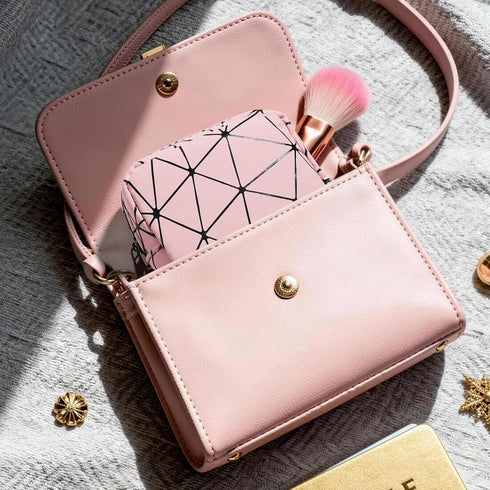 SIDESUGAR Discreet Period Bag Waterproof Geometric PU Sanitary Napkin Storage Bag Portable Menstrual Pad Pouch Cute